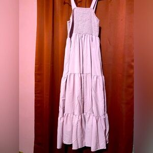 Purple ruffle hem cami dress